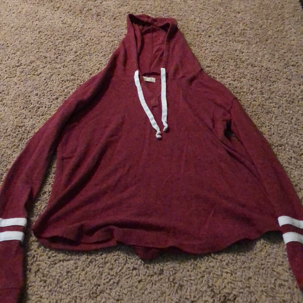 hooded long sleeve shirt